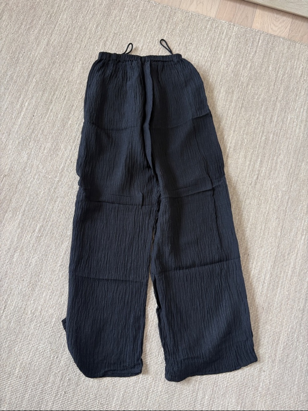 Faithfull the Brand Black Wide-Leg Pants
